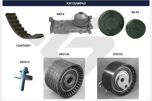 Su pompası /Triger kayışı seti KH 132WP43 uygun fiyat ile hemen sipariş verin!